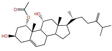 24-Methylenecholest-5-en-1a,3b,11a-triol 1-acetate